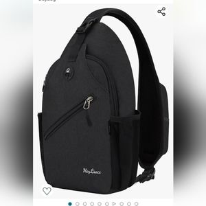 New in packaging! Black Crossbody Lightweight Sling Bag Hiking daypack